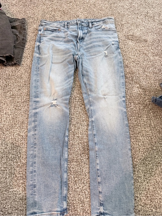 American Eagle Outfitters Other - American Eagle Outfitters Blue Denim Jeans with Tan Stitching